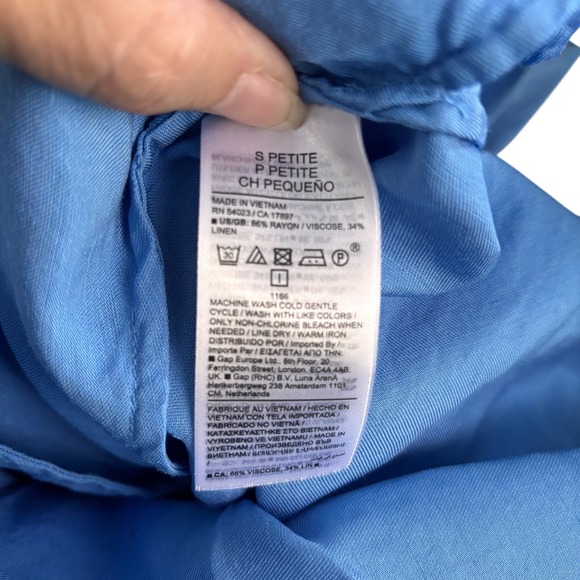 Banana Republic Aurelia Women's Blue Linen Blend Mini Dress Size Small - Picture 11 of 11